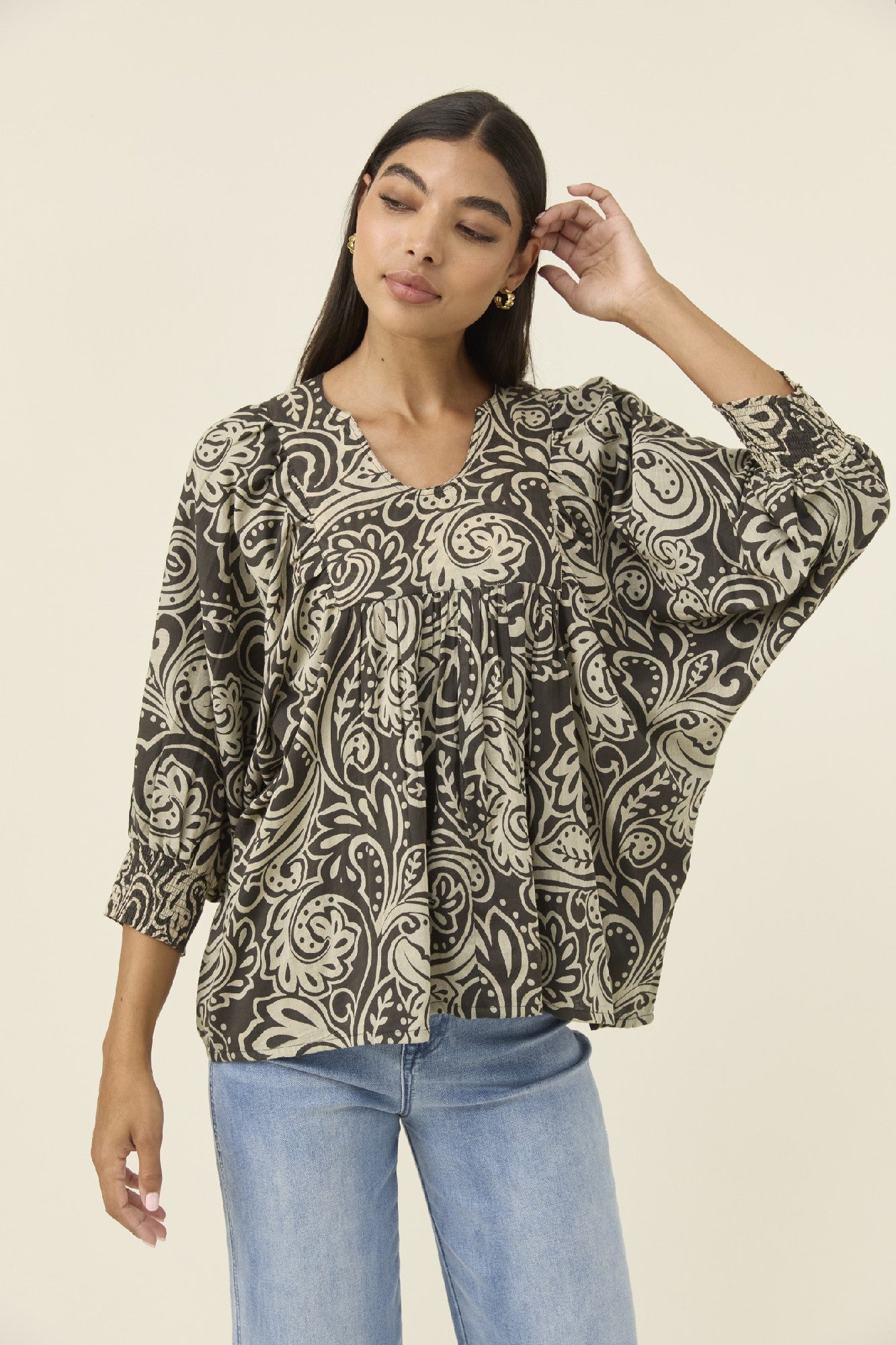 Wilma Top Stone Paisley [sz:small/medium]