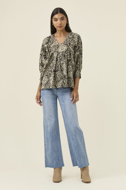 Wilma Top Stone Paisley [sz:small/medium]