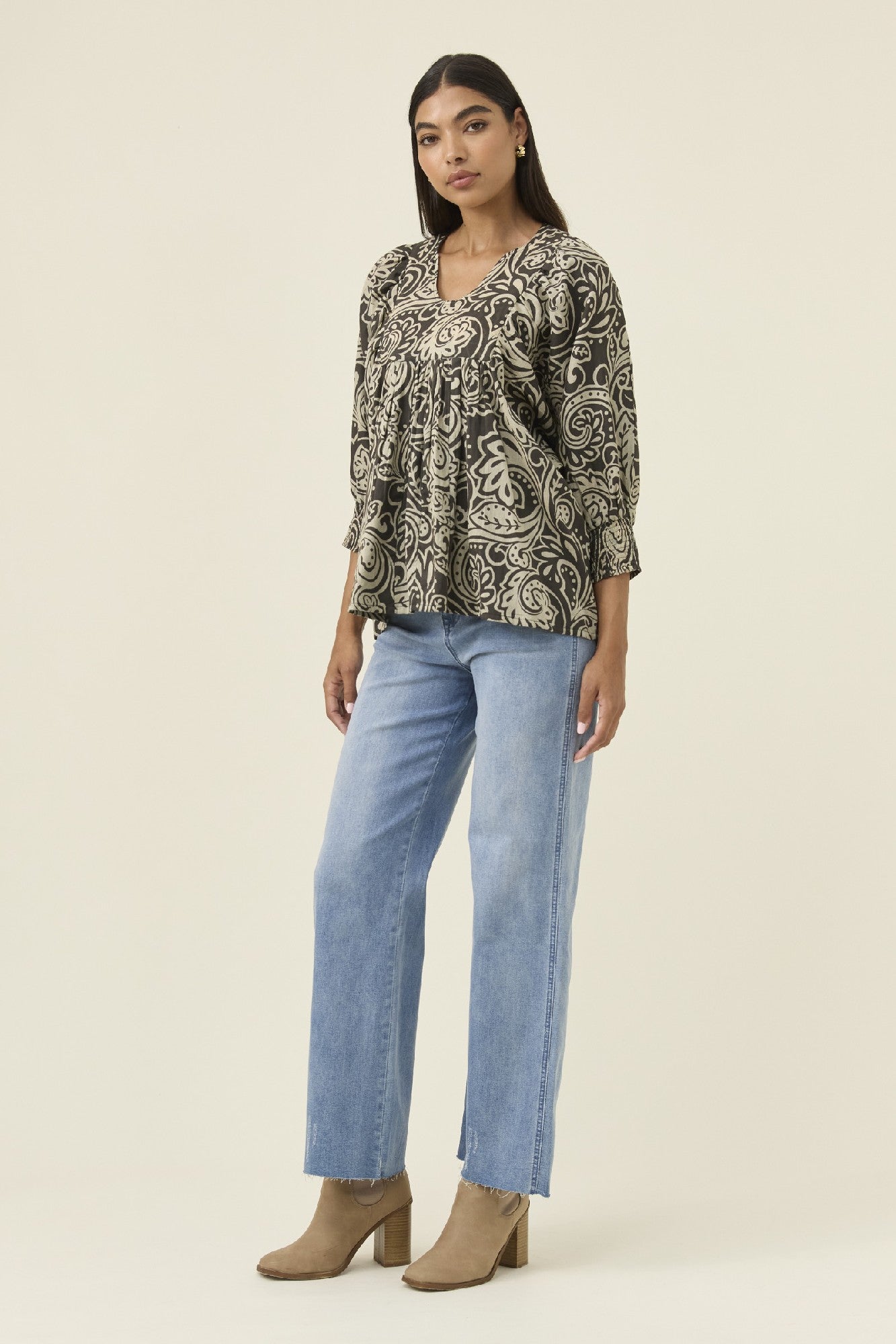 Wilma Top Stone Paisley [sz:small/medium]