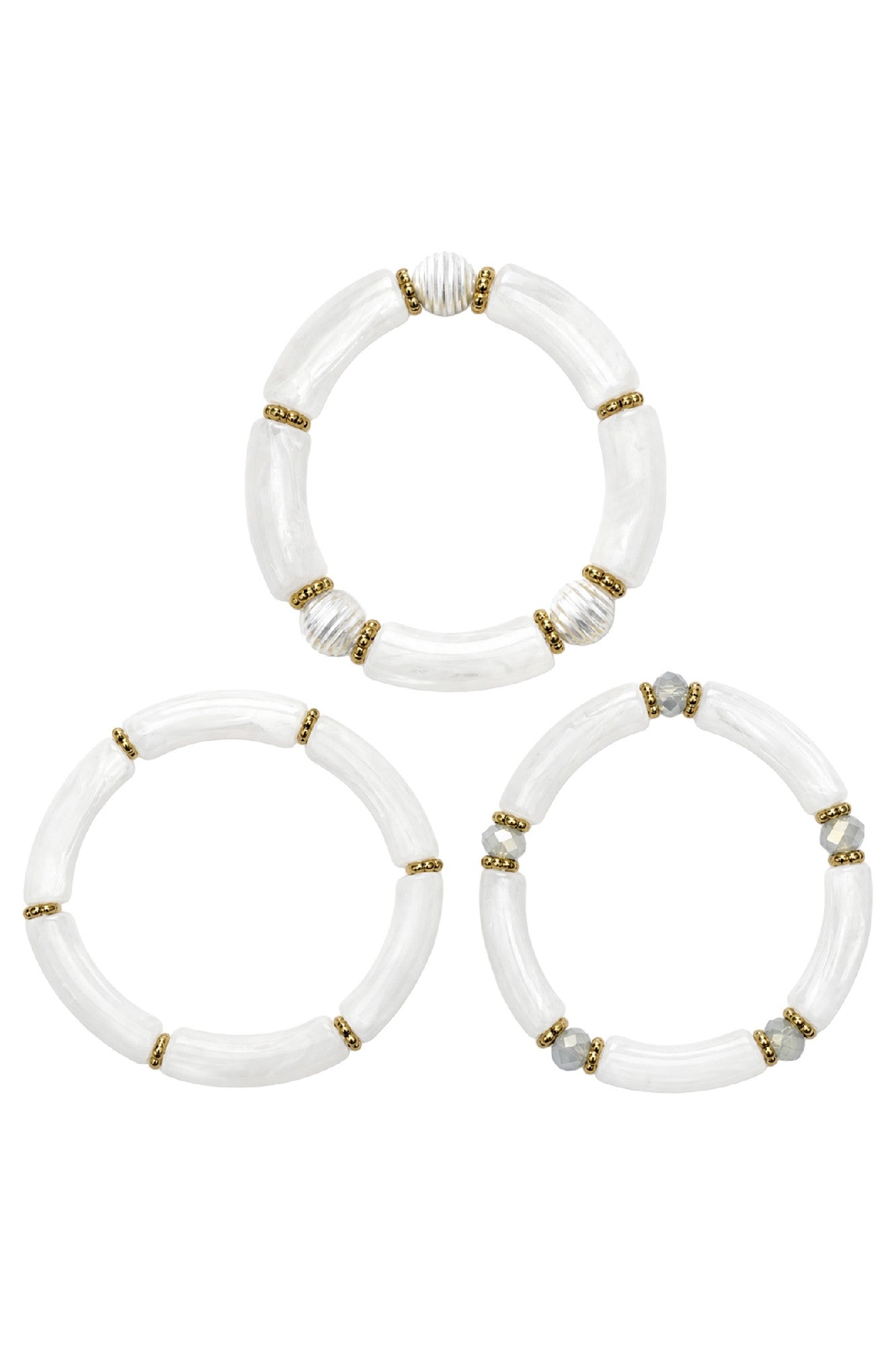 Pelagia Bracelet Set - White