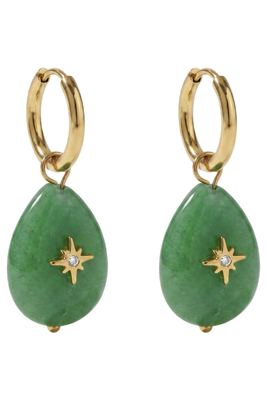 Paloma Earring - Green Drop