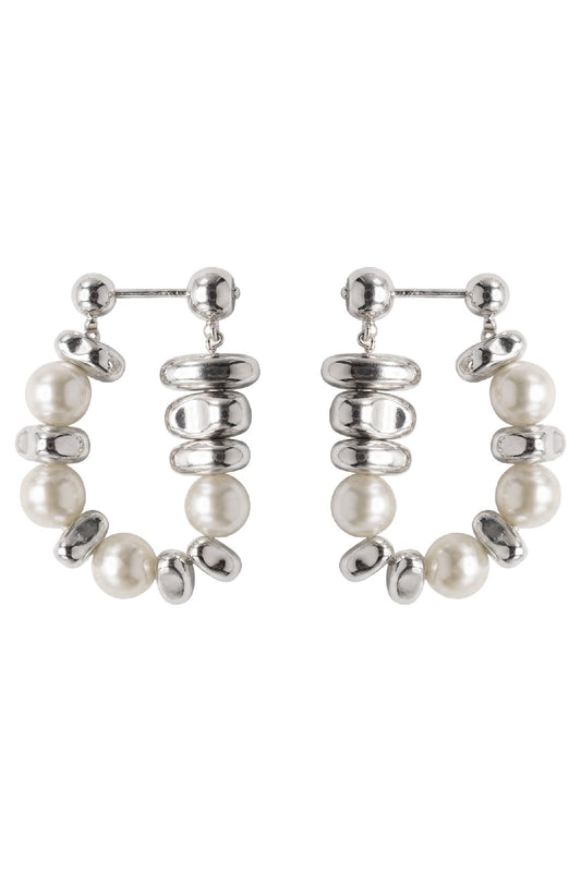 Solara Earring - Silver / Pearl