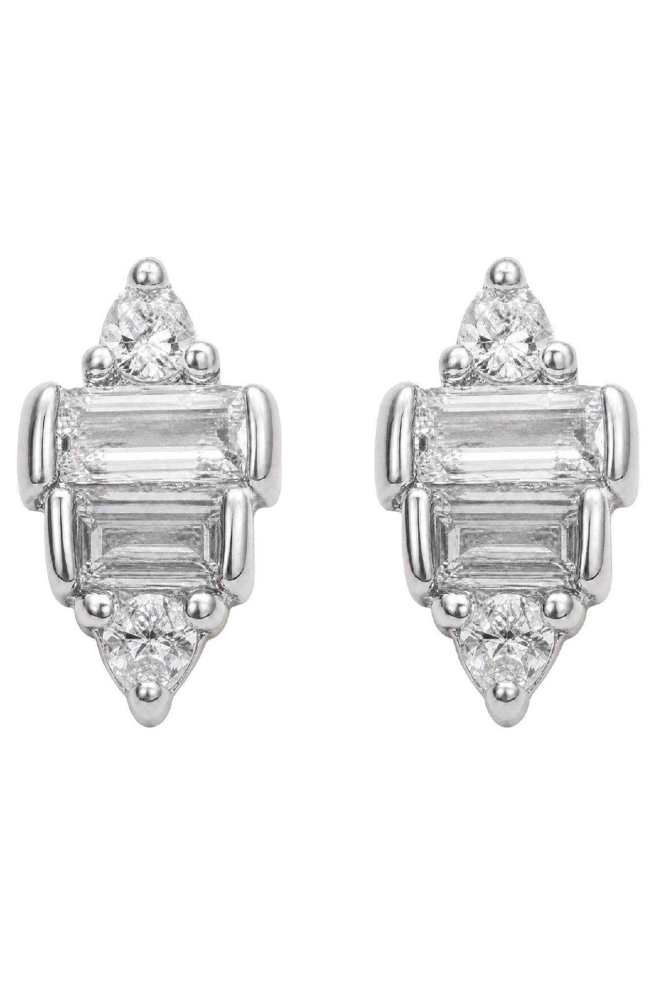 Heritage Earring - Stud / Diamante Silver