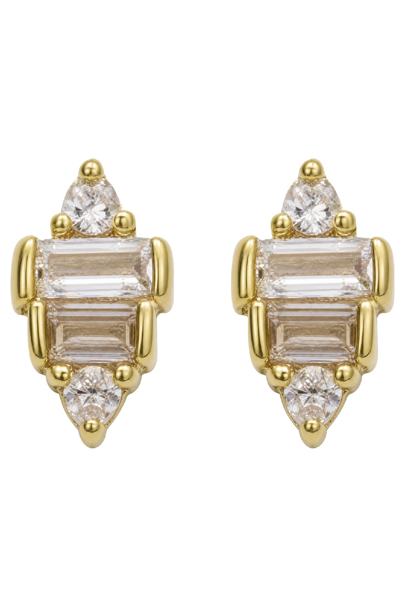 Heritage Earring - Stud /diamante Gold