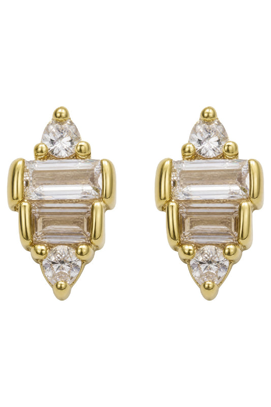 Heritage Earring - Stud /diamante Gold