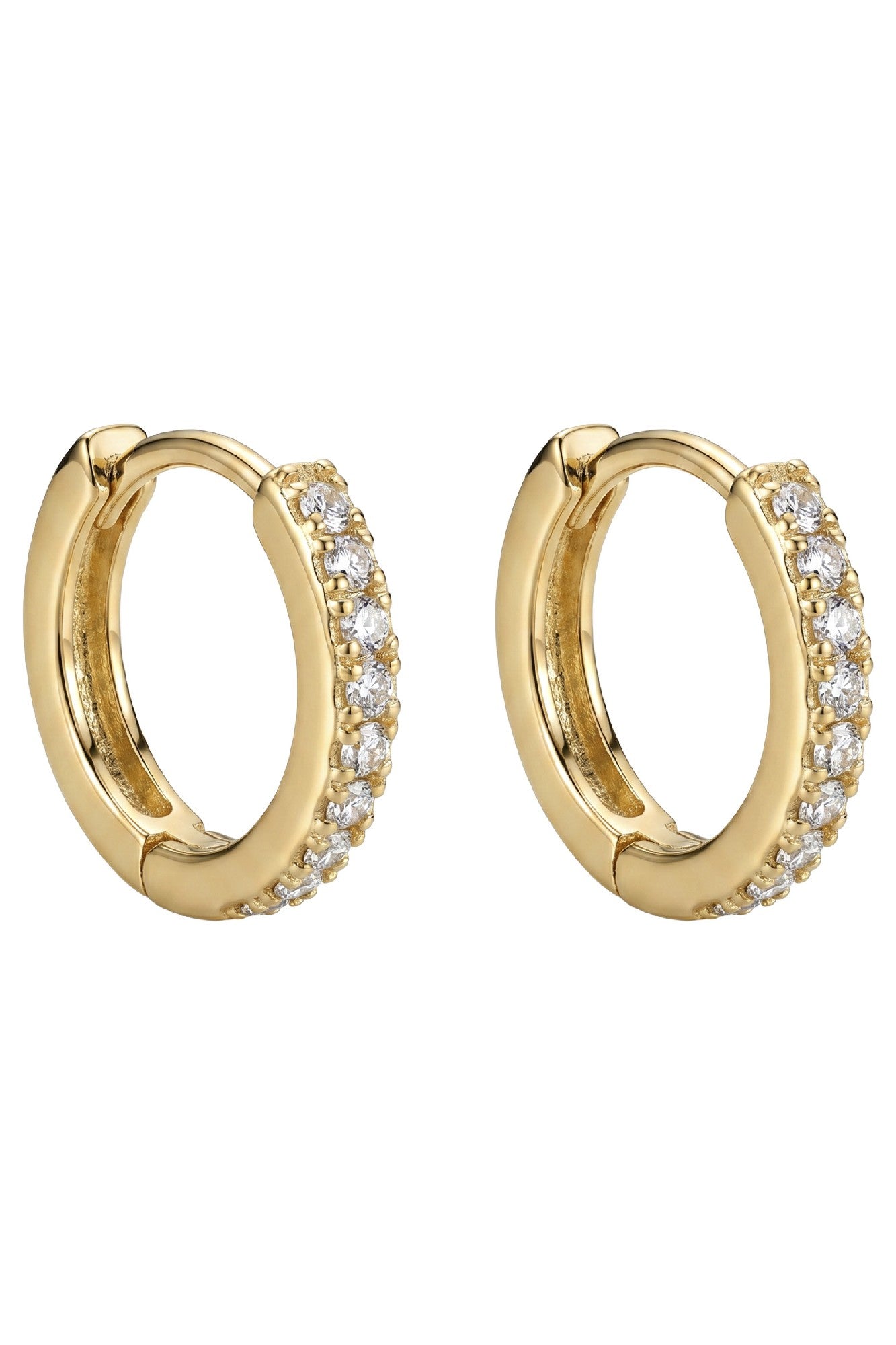 Heritage Earring - Hoop / Diamante Gold