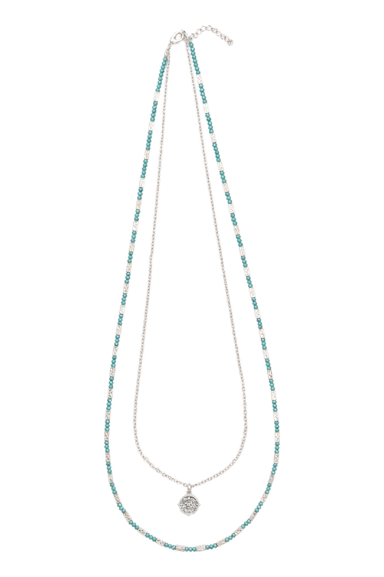 Frida Necklace - Silver/ Mint