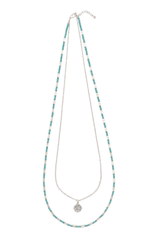 Frida Necklace - Silver/ Mint