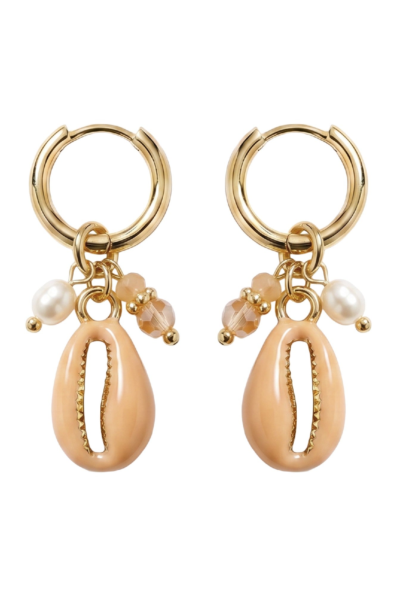 Positano Cowrie Earring - Natural