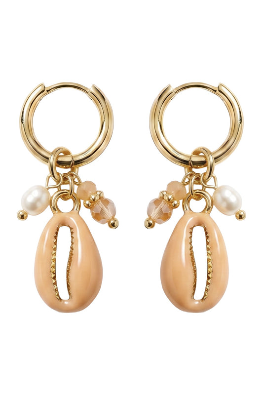 Positano Cowrie Earring - Natural