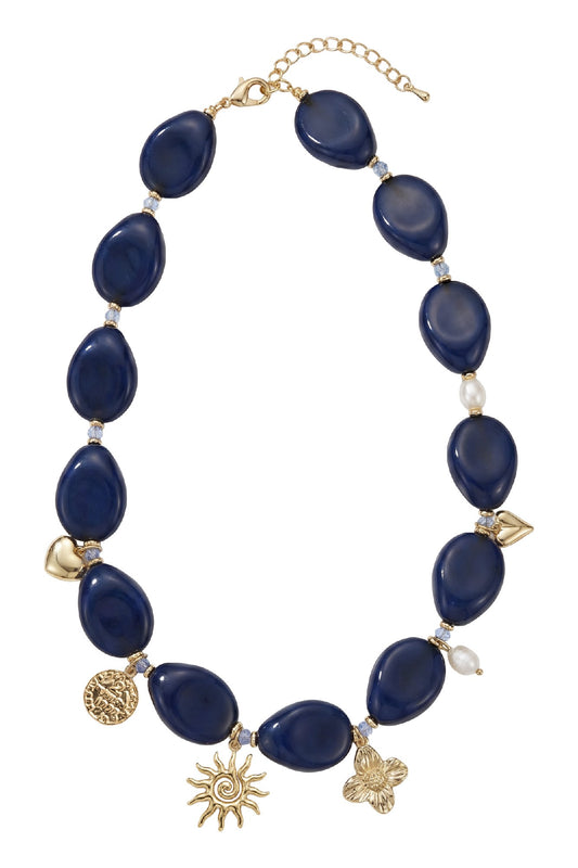 Positano Necklace - Navy