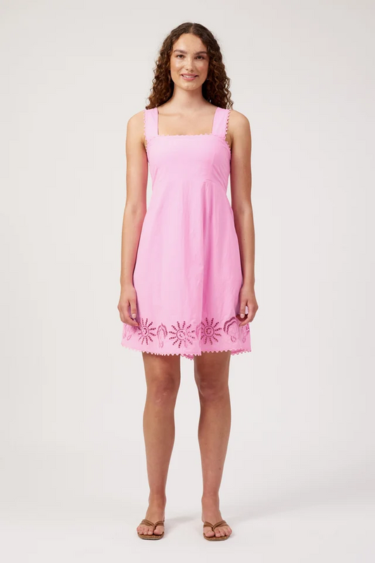 Larissa Broderie Dress Pink [sz:small]