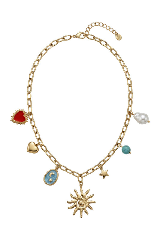 Zambezi Charm Necklace - Sun