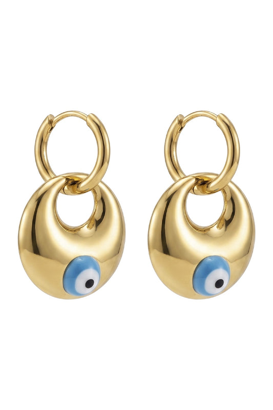 Mati Blue Earring - Hoop