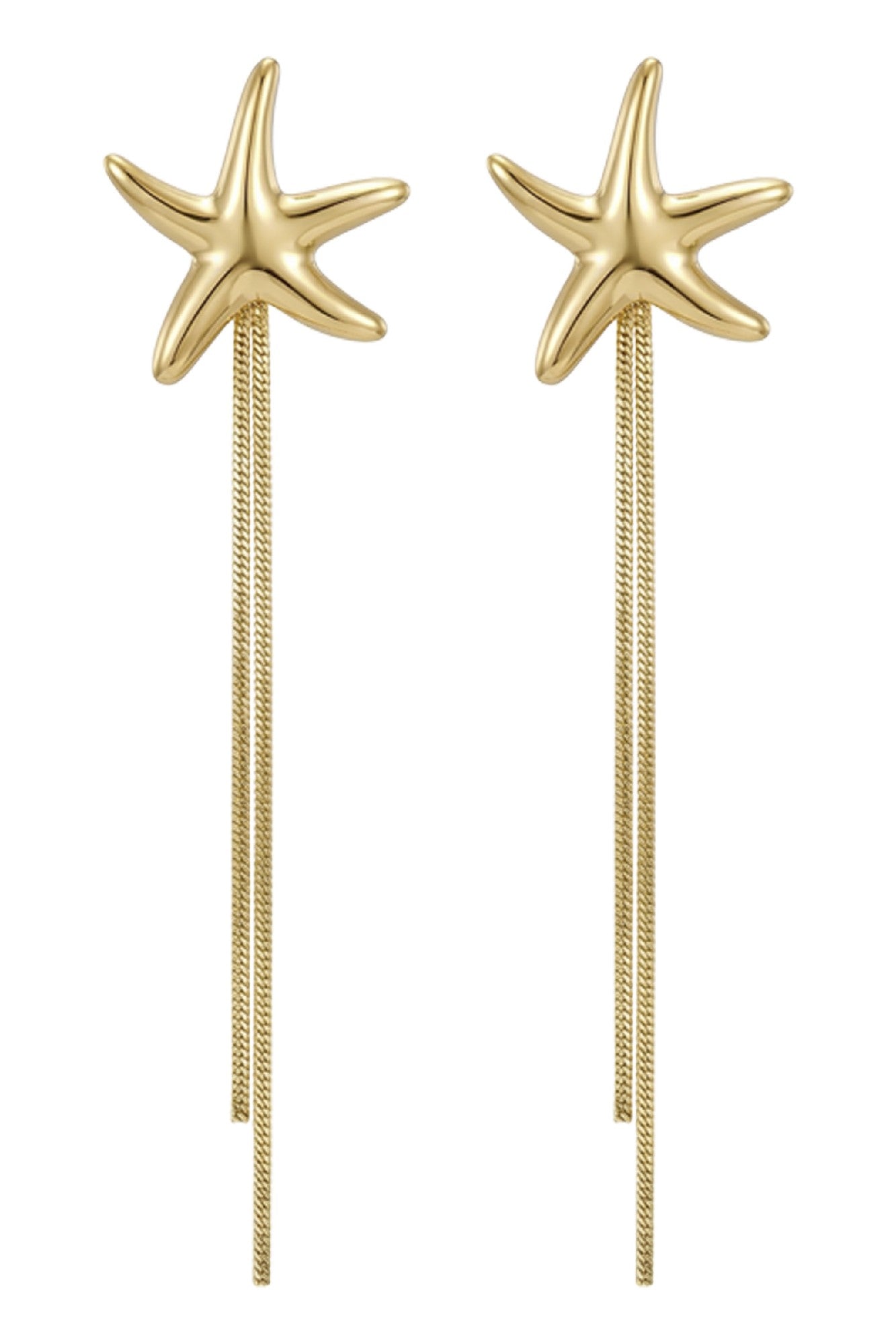 Crete Starfish Earring - Snake Chain