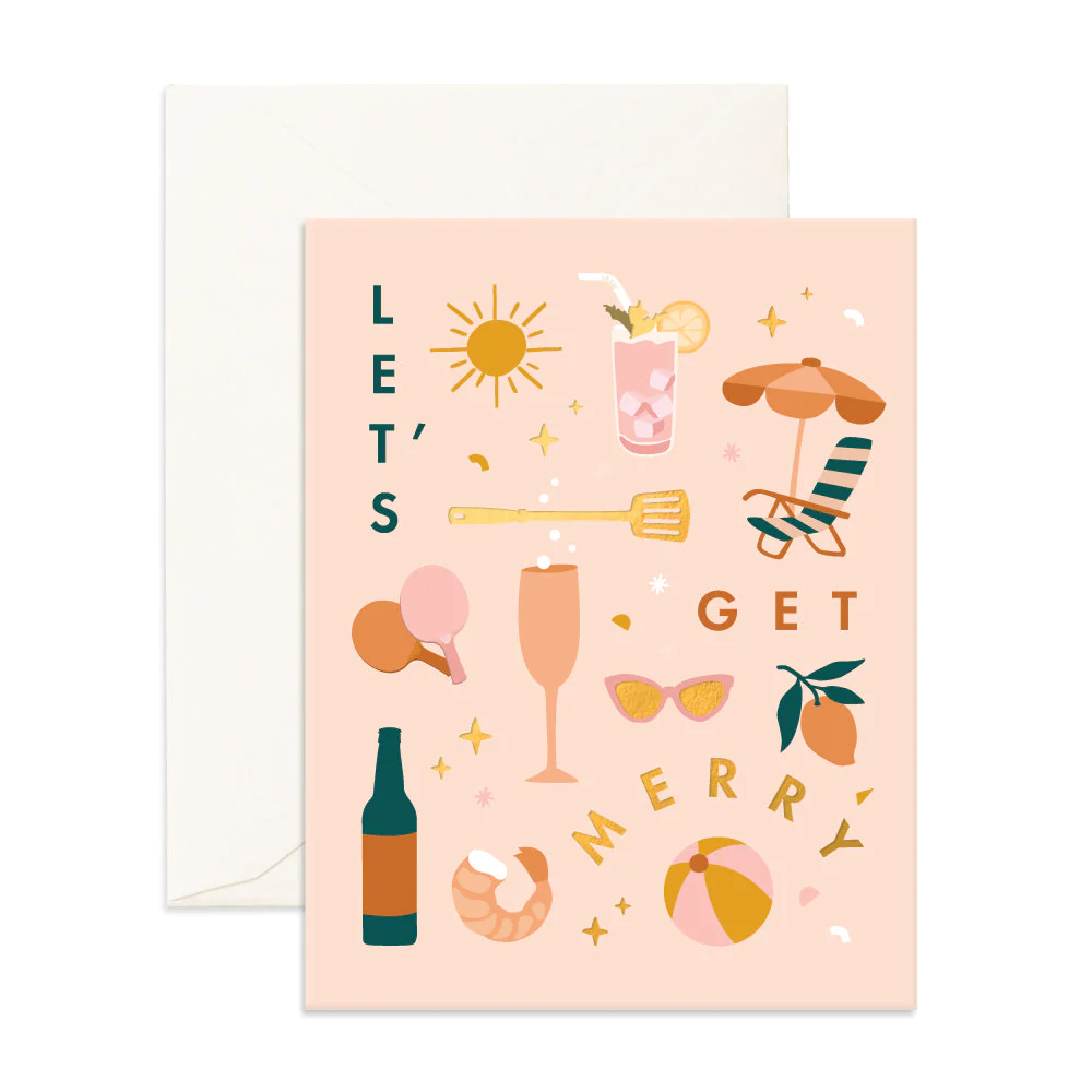 Lets Get Merry Greeting Card