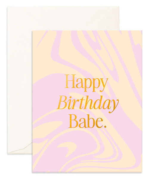 Birthday Babe Acid Wash Greeting Card