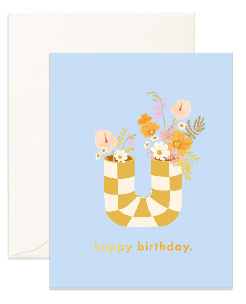 Happy Birthday Pipe Vase Card