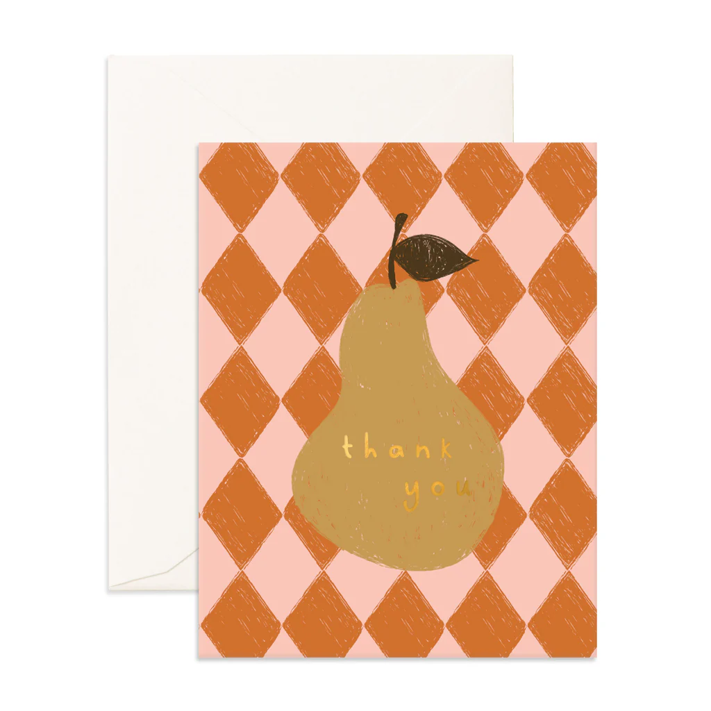 Thankyou Pear Greeting Card