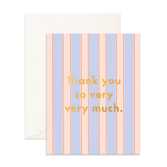 Thank You Powder Stripe Greeting Card 