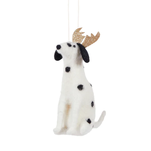 Wool Dalmation With Antlers