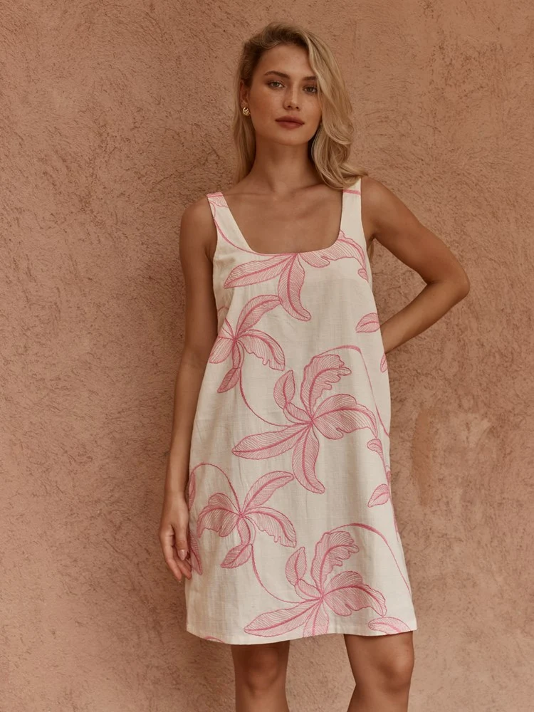 Vienne Mini Shift Dress Pink [sz:8]