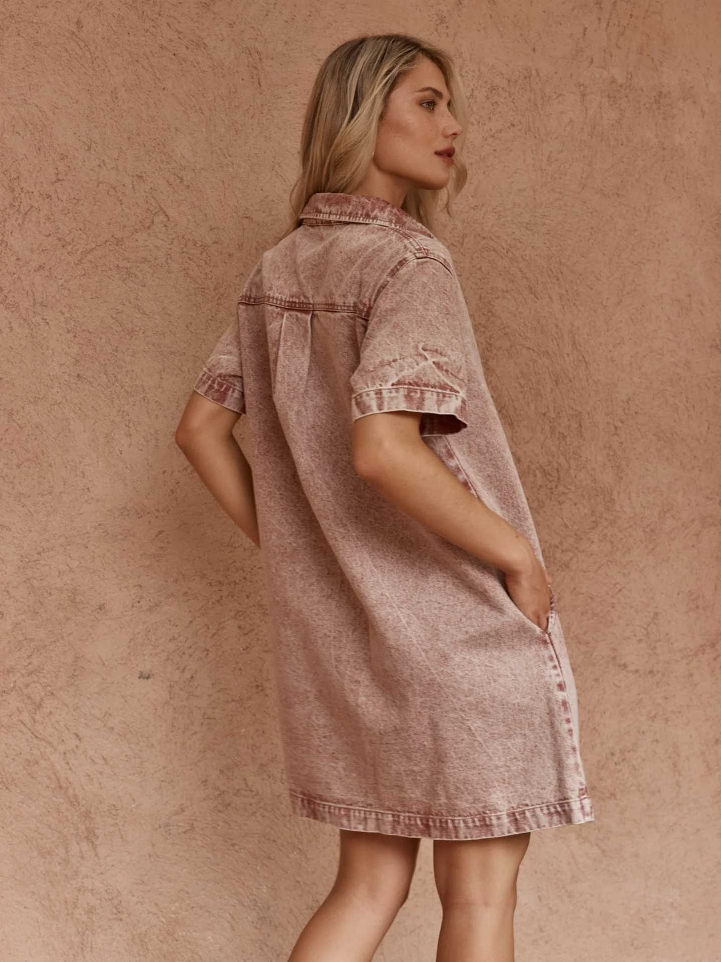 Pepe Wave Denim Dress Rusty [sz:8]