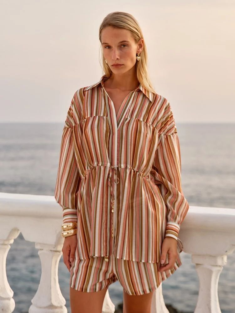 Lucette Shirt Sandbar Stripe [sz:8]
