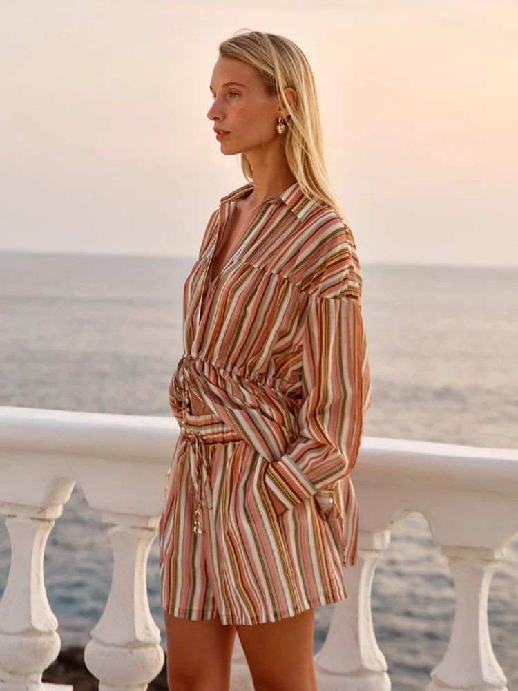 Lucette Shirt Sandbar Stripe [sz:8]