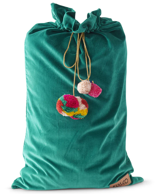 Jade Green Velvet Santa Sack