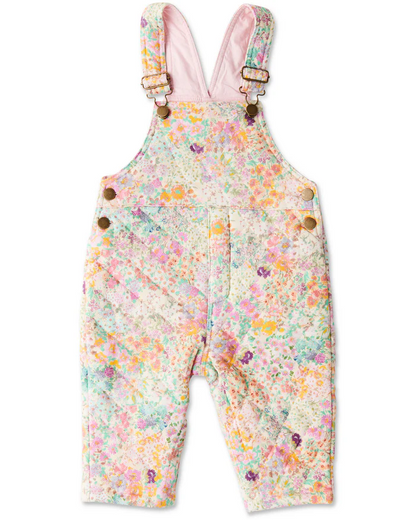 Little Bit Dtisy Baby Quilted Fleece Overalls [sz:3-6 Months]