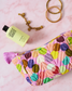 Confetti Pink Velvet Toiletry Bag 