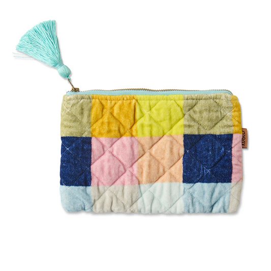 Florida Tartan Velvet Cosmetics Bag