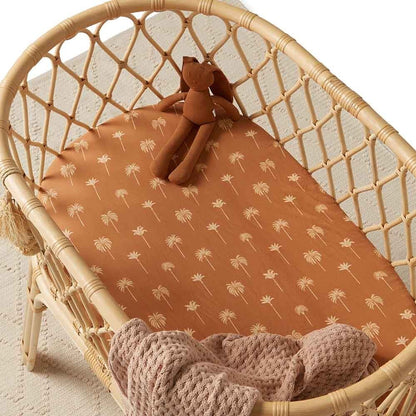 Bassinet Sheet Bronze Palm 