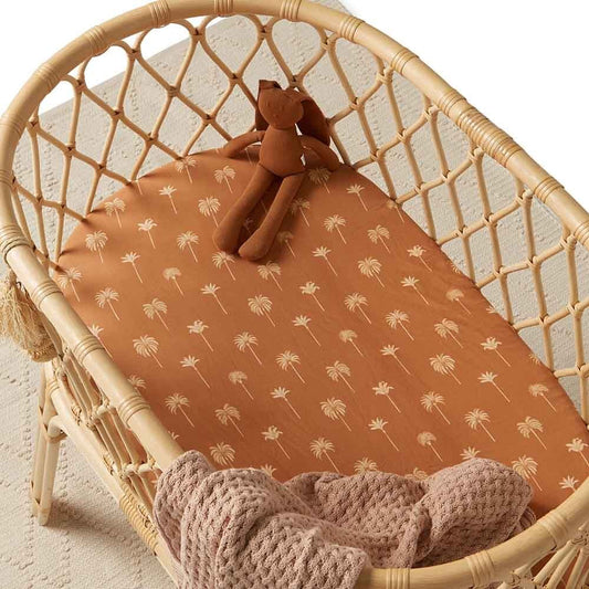 Bassinet Sheet Bronze Palm 