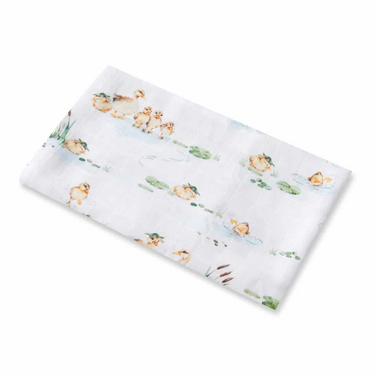 Organic Muslin Wrap Duck Pond 