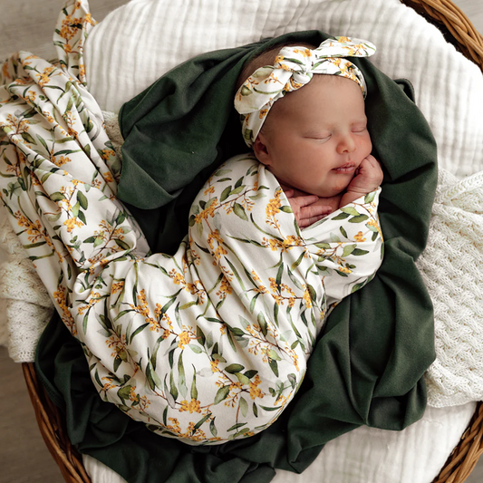 Baby Jersey Wrap Golden Wattle