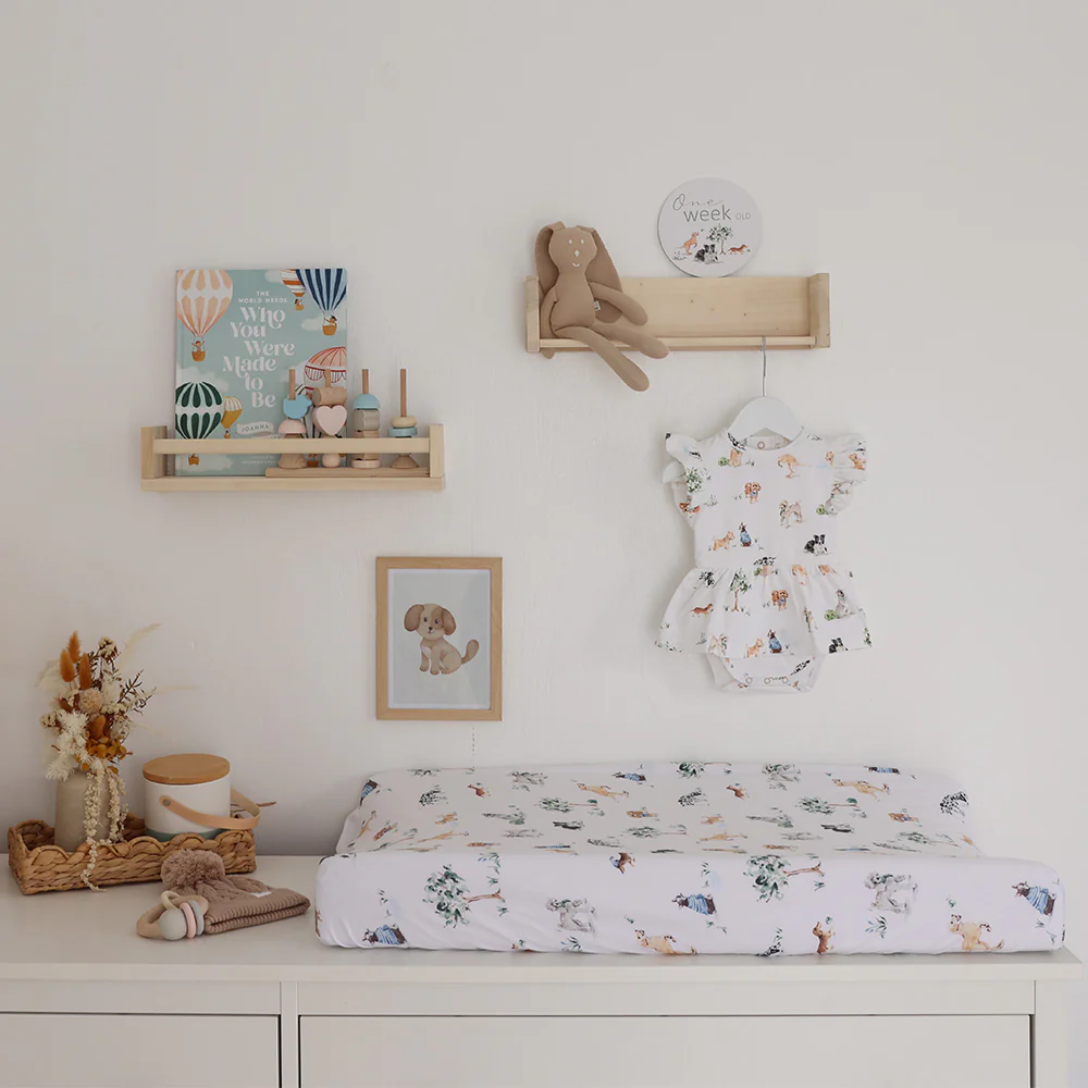 Fitted Bassinet Sheet Dog Park 