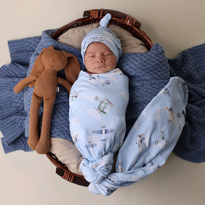 Taking Flight Jersey Wrap And Beanie Set 