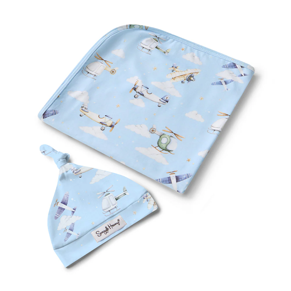 Taking Flight Jersey Wrap And Beanie Set 