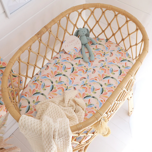 Bassinet Sheet Summer Palm 