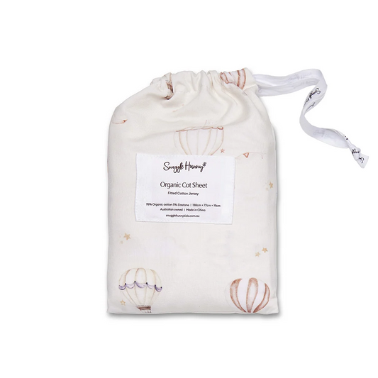 Up & Away Organic Fitted Cot Sheet 