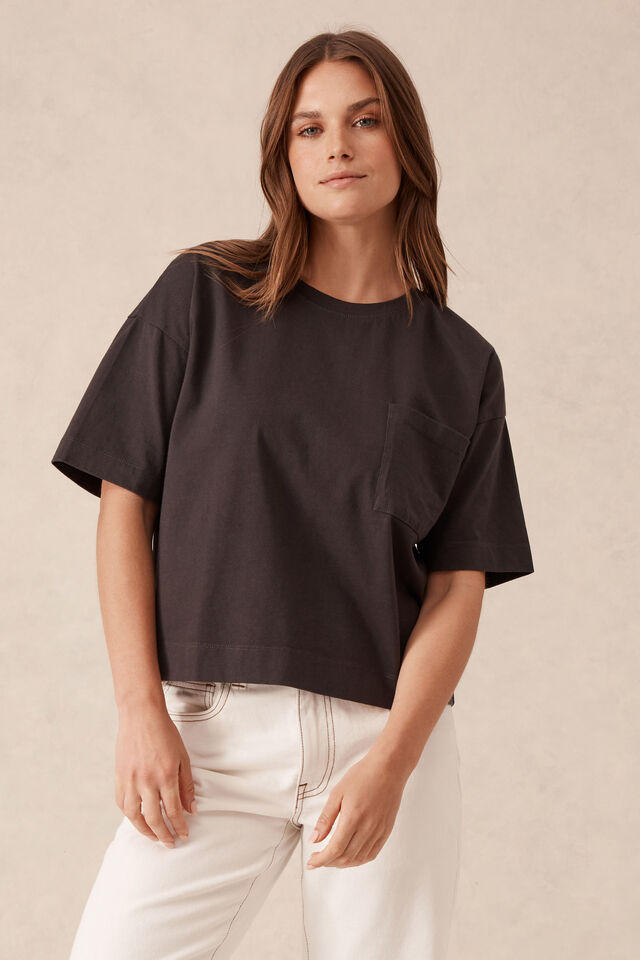 Boxy Pocket Tee Phantom S [sz:small]