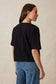 Boxy V Neck Tee Black [sz:small]
