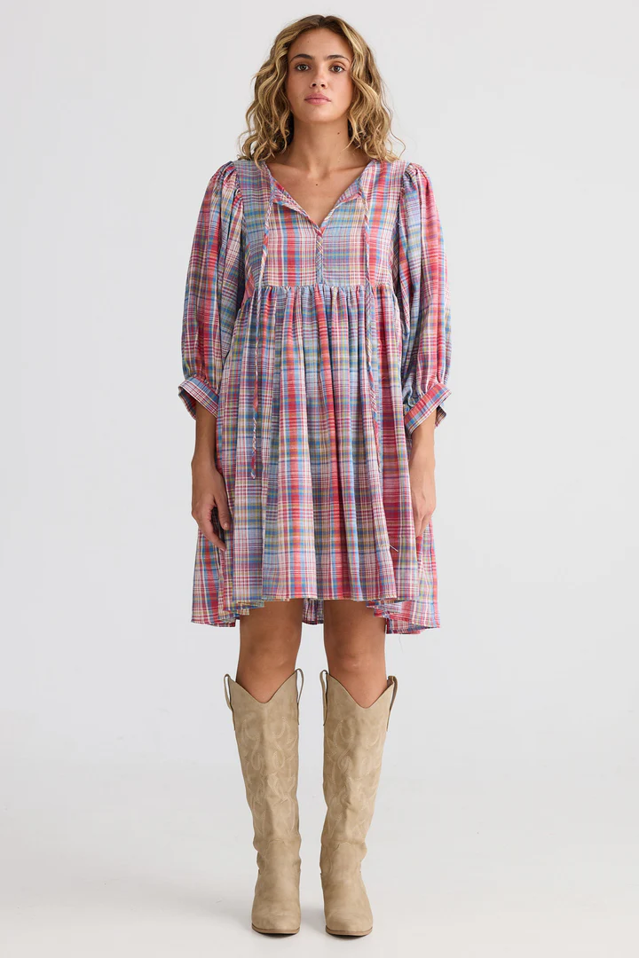 Winnie Mini Dress Picnic Stripe [sz:small/medium]