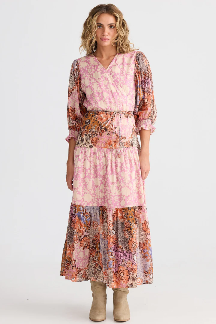 Tara Wrap Dress Dreamweaver [sz:small]