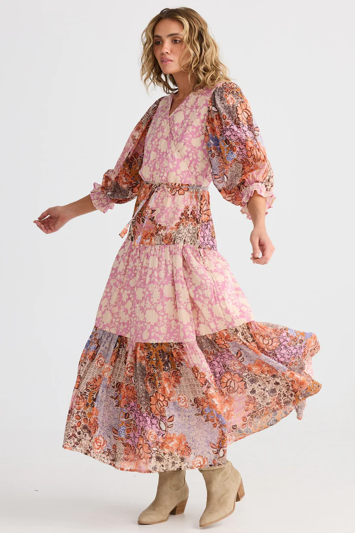 Tara Wrap Dress Dreamweaver [sz:small]