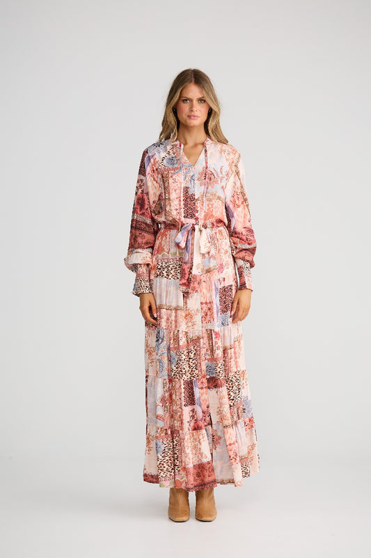 Dream Weaver Maxi Dress Nomad Patchwork [sz:small/medium]