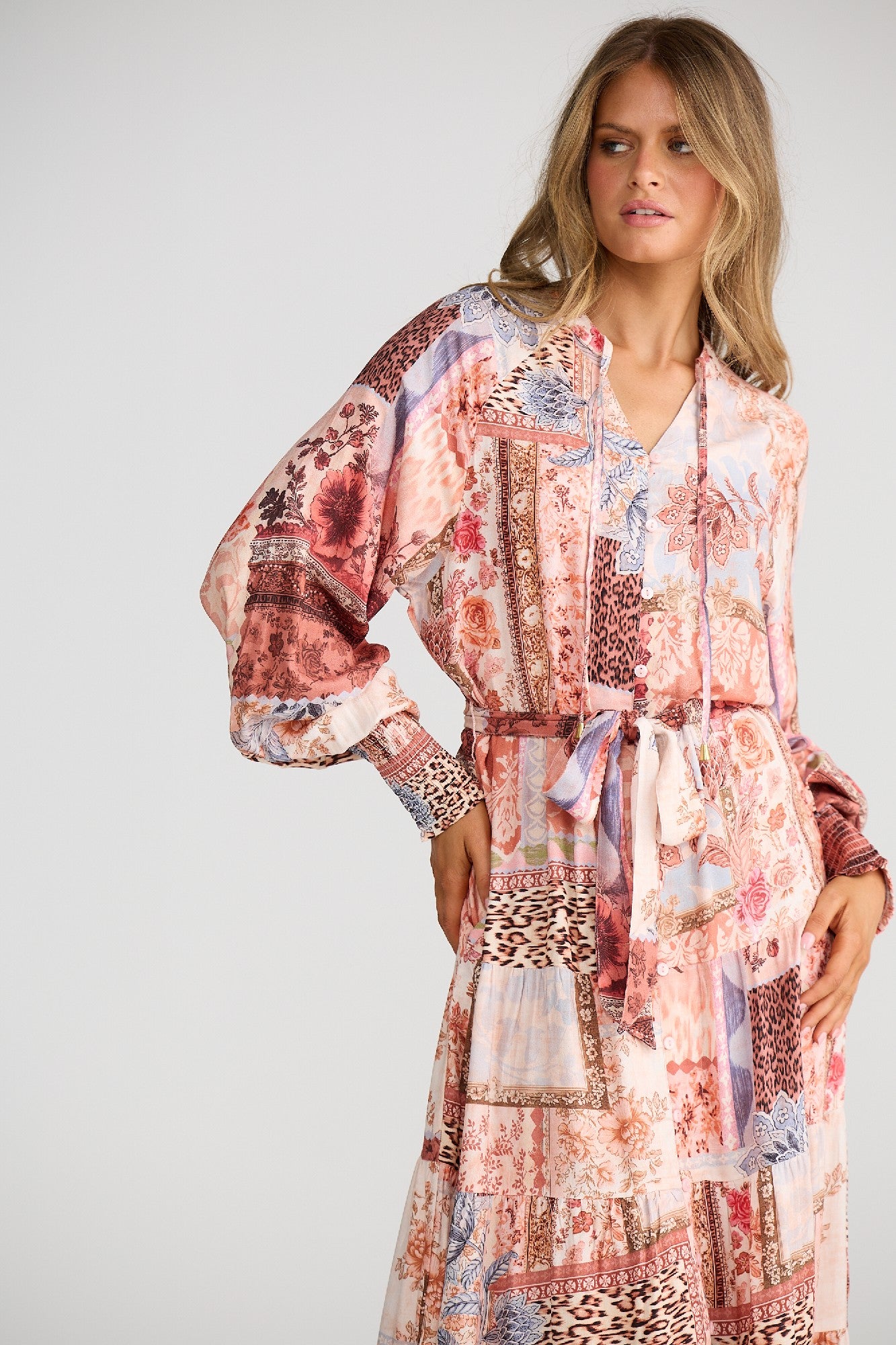 Dream Weaver Maxi Dress Nomad Patchwork [sz:small/medium]