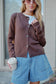 Nelly Long Sleeve Cardi Choc [sz:small]